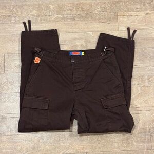 Empyre Loose Fit Brown Cargo Skate Pants Size 28